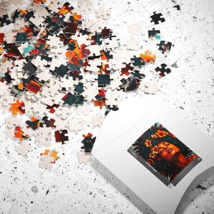African American Jigsaw Puzzle, Black Female Portrait, Black Woman Art, Afrocentric Gift Puzzle The Puzzle Chest