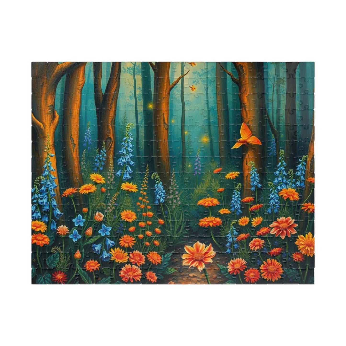 Enchanting Forest Puzzle | Floral Landscape Jigsaw Game for Adult | Nature Lover Gift, Indoor Game, Home Entertainment, Mindfulness Activity 252 pcs (Horizontal) Puzzle The Puzzle Chest