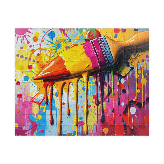Vibrant Art Puzzle - Color Splash Pop Art Jigsaw, Fun Family Activity, Creative Gift for Art Lover, Home Entertainment, Relaxing Puzzle Time 110 pcs (Horizontal) Puzzle The Puzzle Chest