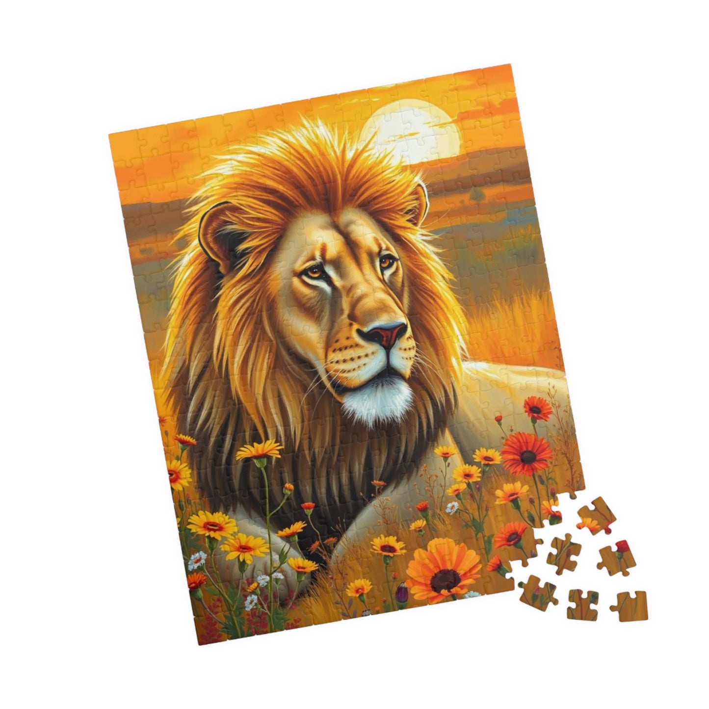 Majestic Lion Puzzle Stunning Wildlife Art, Challenging Jigsaw Game, Gift for Nature Lover Animal Enthusiast, Mindfulness Home Entertainment Puzzle The Puzzle Chest