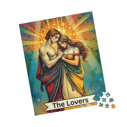 The Lovers Tarot Puzzle: Romantic Jigsaw for Couples