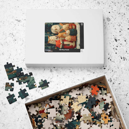 Cozy Animal Friends Jigsaw Puzzle for Family Fun, Holiday Gift, Winter Decor, Home Entertainment, Brain Teaser Puzzle The Puzzle Chest