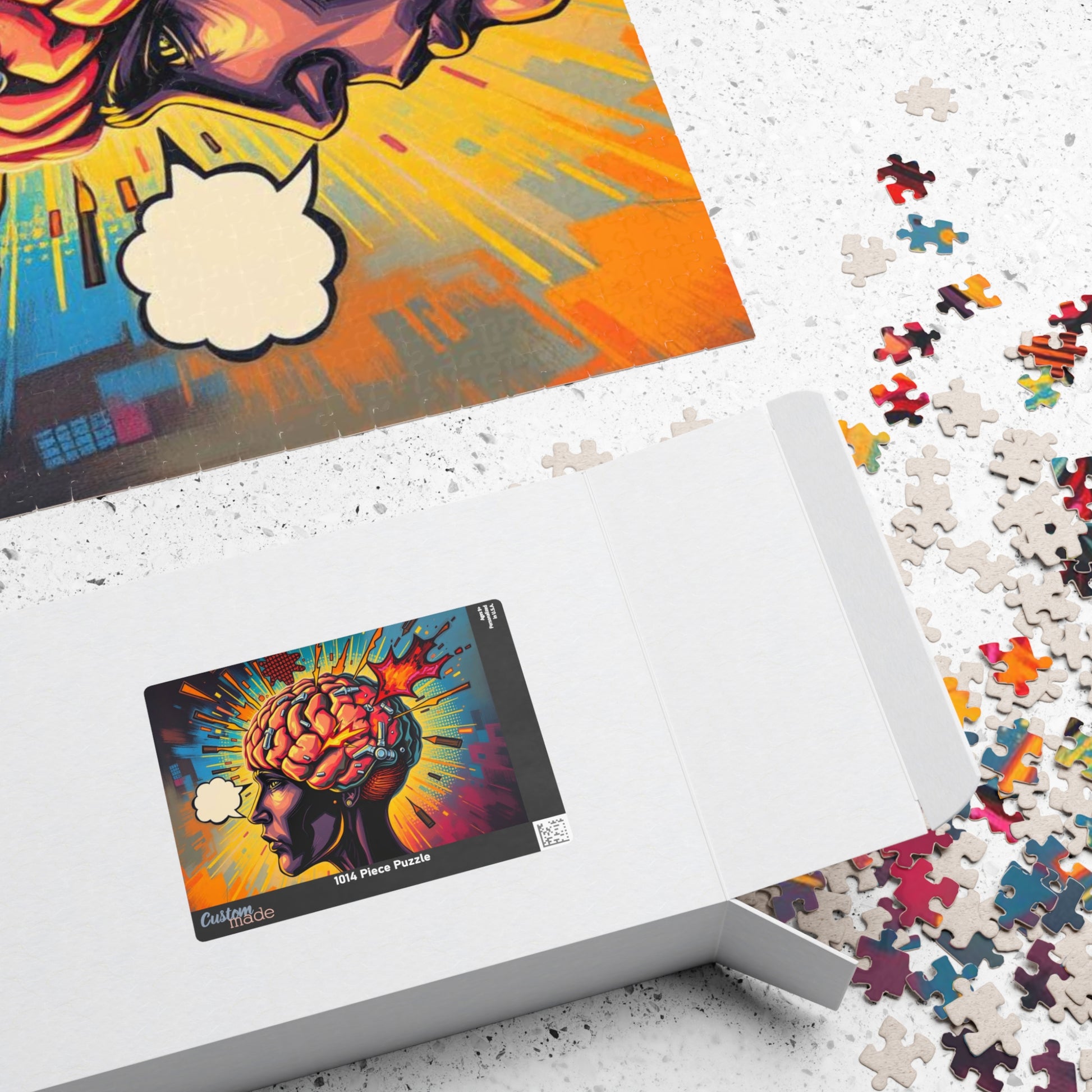 Creative Brain Puzzle - Pop Art Brainstorming Design, Perfect Gift for Puzzle Lovers, Meditation, Family Game Night, Mindfulness Activity Puzzle The Puzzle Chest