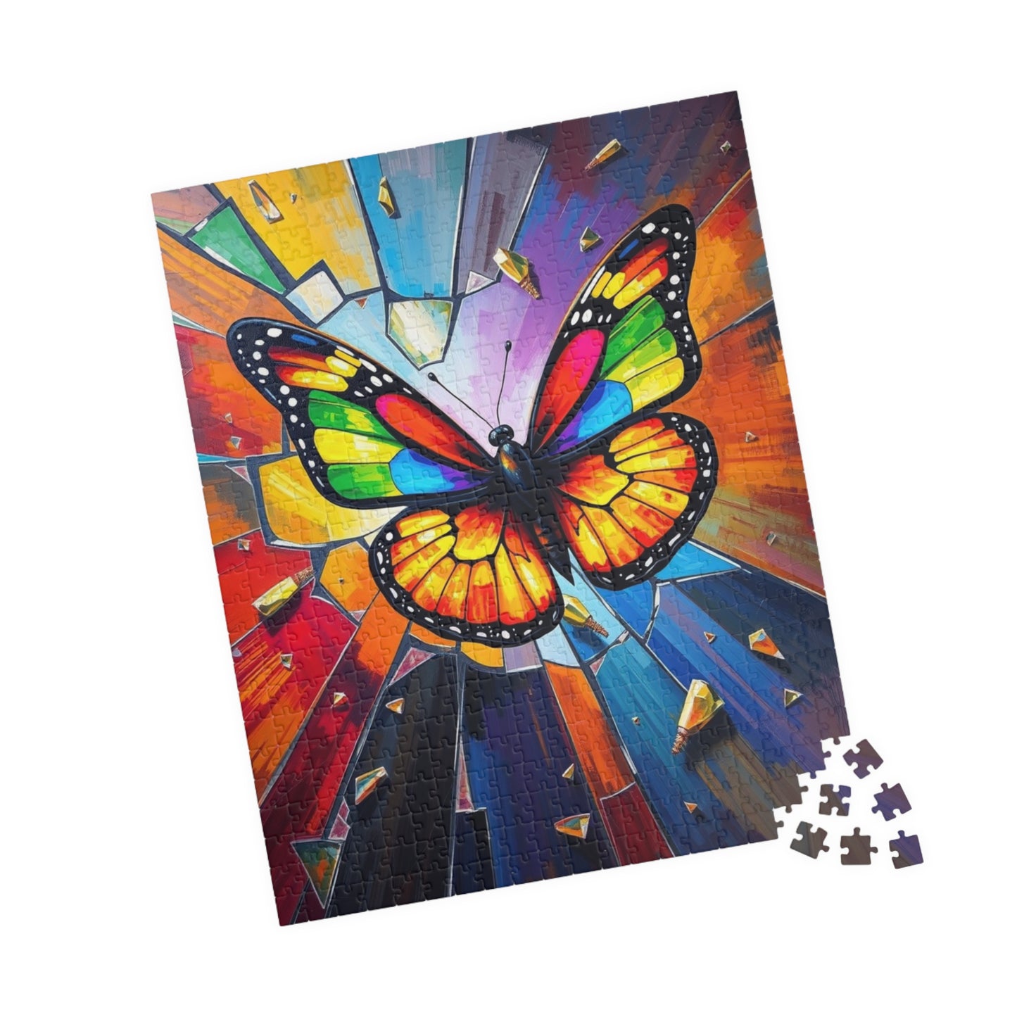 Colorful Butterfly Jigsaw Puzzle - 110, 252, 520, 1014-Piece, Stress Relief Game, Fun Family or Solo Activity, Home Entertainment Gift Idea