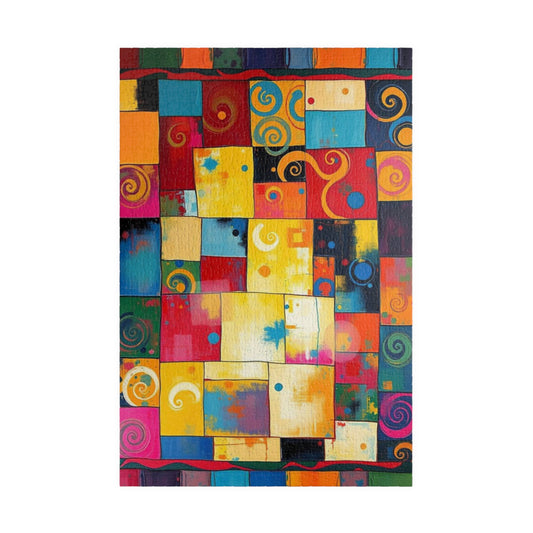 Vibrant Colorful Puzzle, Abstract Art Puzzle Game Tabletop, Family Fun Board Game, Unique Gift Adult Home Entertainment Activity 1014 pcs (Vertical) Puzzle The Puzzle Chest