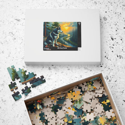 Nature-Inspired Wolf Puzzle, Stunning Serenity Artwork, Perfect for Family Game Night, Gifts for Animal Lovers, Cozy Indoor Activity Puzzle The Puzzle Chest