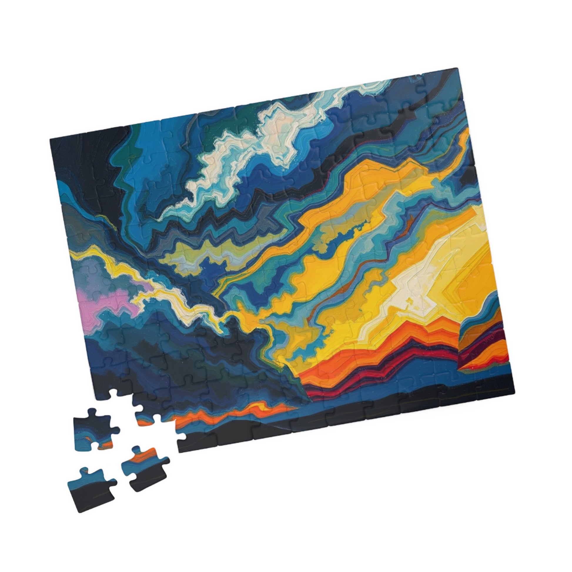 Colorful Abstract Puzzle Artwork, Unique Jigsaw Game for Family Fun, Gift for Art Lovers, Mindful Activity, Home Entertainment Puzzle The Puzzle Chest