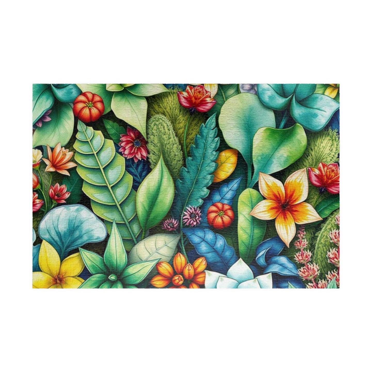 Wildflower Whirl Tropical Floral Puzzle, 110, 252, 520, 1014-piece Flower Puzzle, Botanical Game