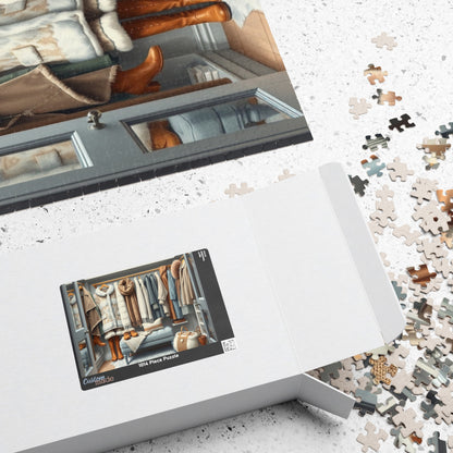 Winter Wardrobe Closet Jigsaw Puzzle, Cozy Fashion-Themed Game for Adults and Teens, Relaxing Activity, Home Decor, Family Fun, Holiday Gift Puzzle The Puzzle Chest