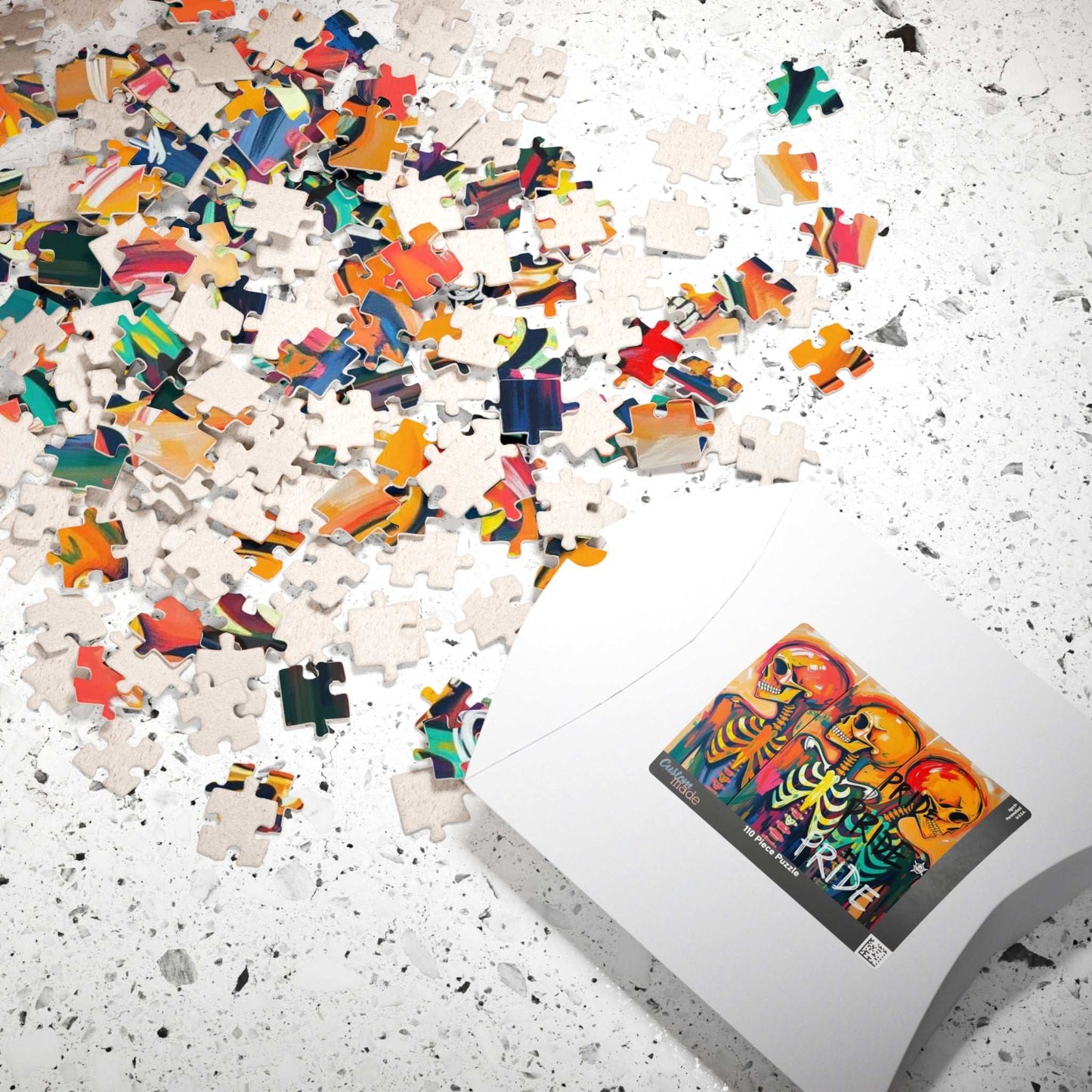 Pride Skeleton Puzzle, Colorful Puzzle for Group Fun, LGBTQ+ Gift for Birthday Holiday Pride Month, Creative Family Activity, Halloween Puzzle The Puzzle Chest