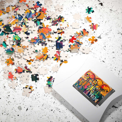 Pride Skeleton Puzzle, Colorful Puzzle for Group Fun, LGBTQ+ Gift for Birthday Holiday Pride Month, Creative Family Activity, Halloween Puzzle The Puzzle Chest