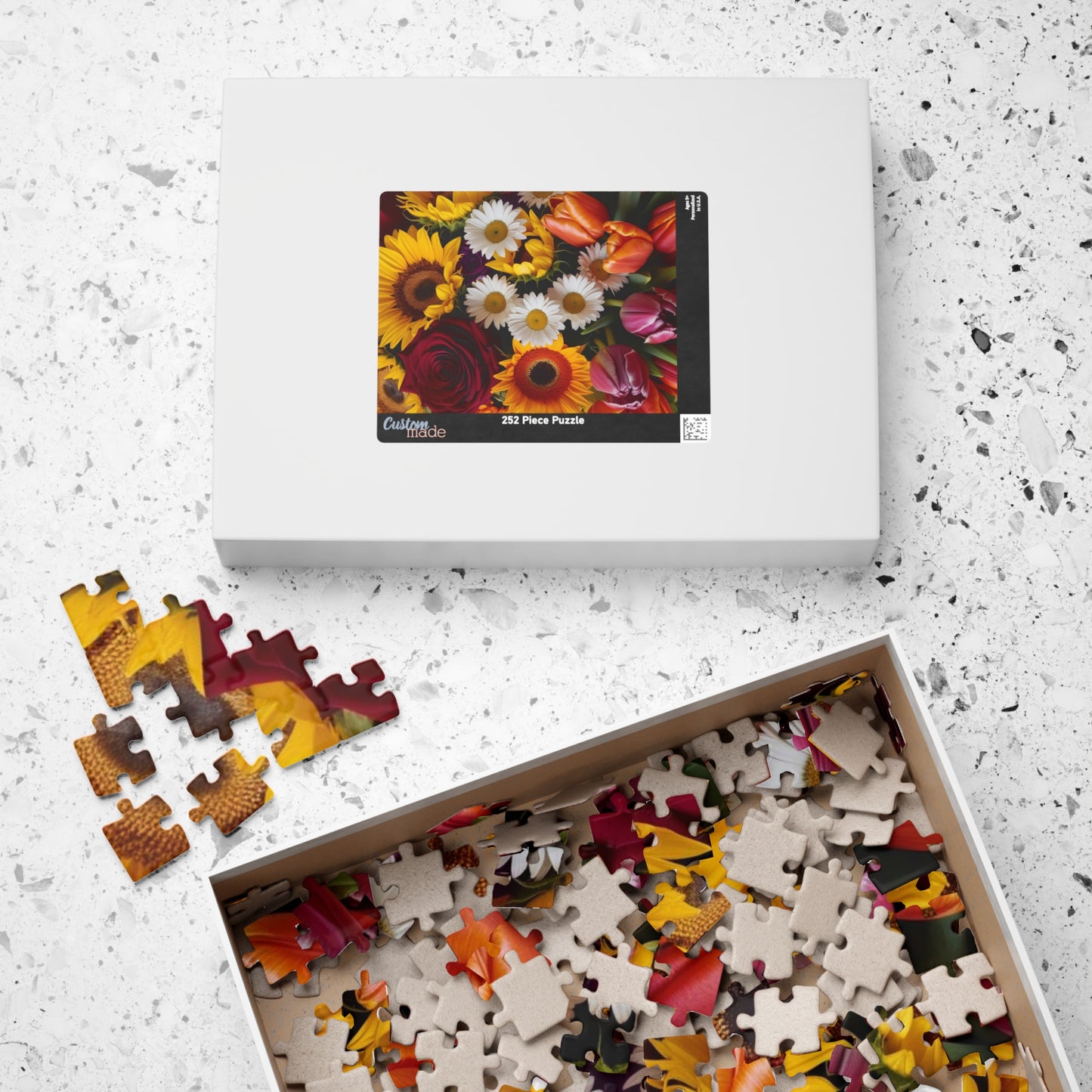 Chaotic Floral Jigsaw Puzzle, Vibrant Flower Collage Art, Gift for Garden Lover and Puzzle Enthusiast, Family Game Night, 110-1014 Piece Puzzle The Puzzle Chest