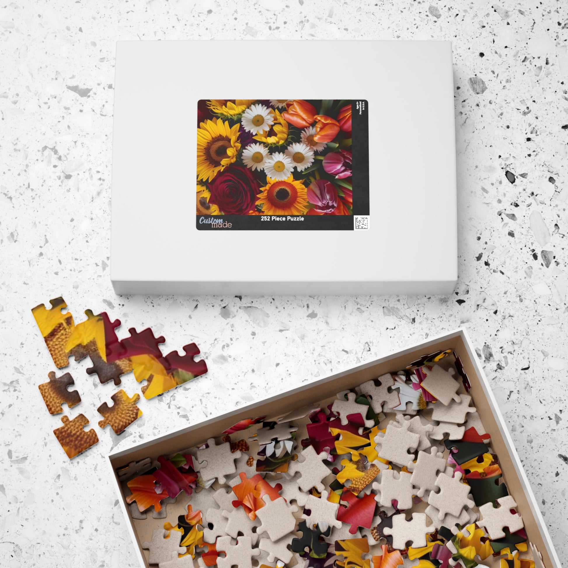 Chaotic Floral Jigsaw Puzzle, Vibrant Flower Collage Art, Gift for Garden Lover and Puzzle Enthusiast, Family Game Night, 110-1014 Piece Puzzle The Puzzle Chest