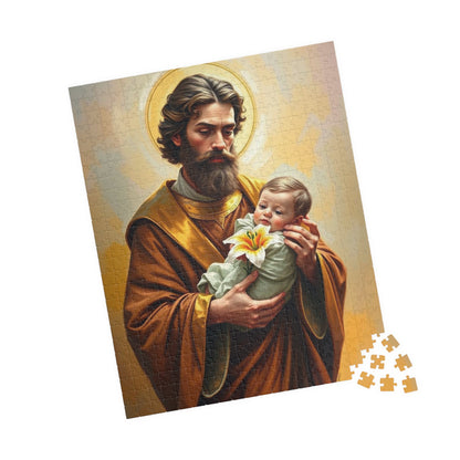 Puzzle, Saint Joseph Religious Artwork Jigsaw, 110 252 520 1014 Piece Game, Meditation Hobby Gift for Catholics Spiritual Home Entertainment Puzzle The Puzzle Chest