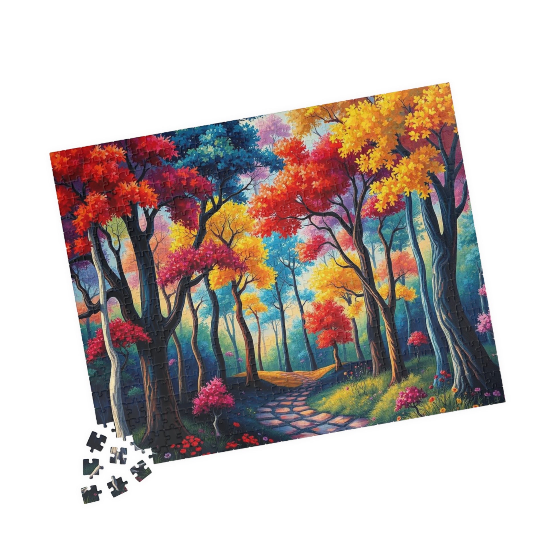 Autumn Woodland Puzzle - Landscape Jigsaw Game, Tranquil Fall Scenery, Family Game Night Gift for Nature Lover, Cozy Mindful Indoor Activity Puzzle The Puzzle Chest