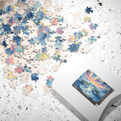 Polar Auror Jigsaw Puzzle - Polar Bear Winter, Cozy Family Game Night, 110-1014 Pieces, Holiday Birthday Gift for Friends, Arctic Art