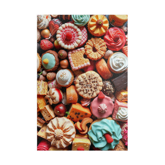 Chaotic Dessert Puzzle, Vibrant Sweets-Themed Jigsaw, Bright and Colorful Food Collage, Fun Challenging Family Activity, Foodie Puzzle Lover 1014 pcs (Vertical) Puzzle The Puzzle Chest