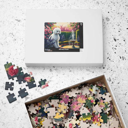 Charming Dog Jigsaw Puzzle, Flower Garden Poodle, Friend Gift for Pet Lover, Home Entertainment, Family Activity or Solo Fun Puzzle The Puzzle Chest