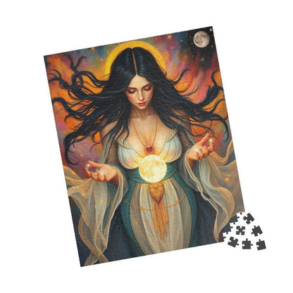 Mythical Moon Goddess Puzzle, 110-1014 Piece Jigsaw Game, Mindful Family Entertainment or Solo Fun, Perfect Gift for Puzzle Fantasy Lover