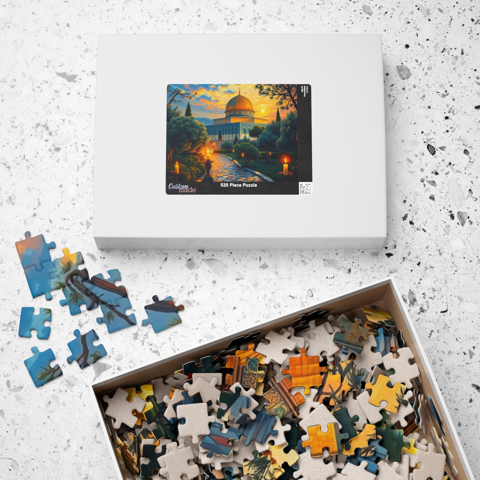 Dome of the Rock Jigsaw Puzzle, Famous Historical Religious Landmark, Islamic Faith Based Game, Jerusalem Art Gift for Travel Lover Puzzle The Puzzle Chest
