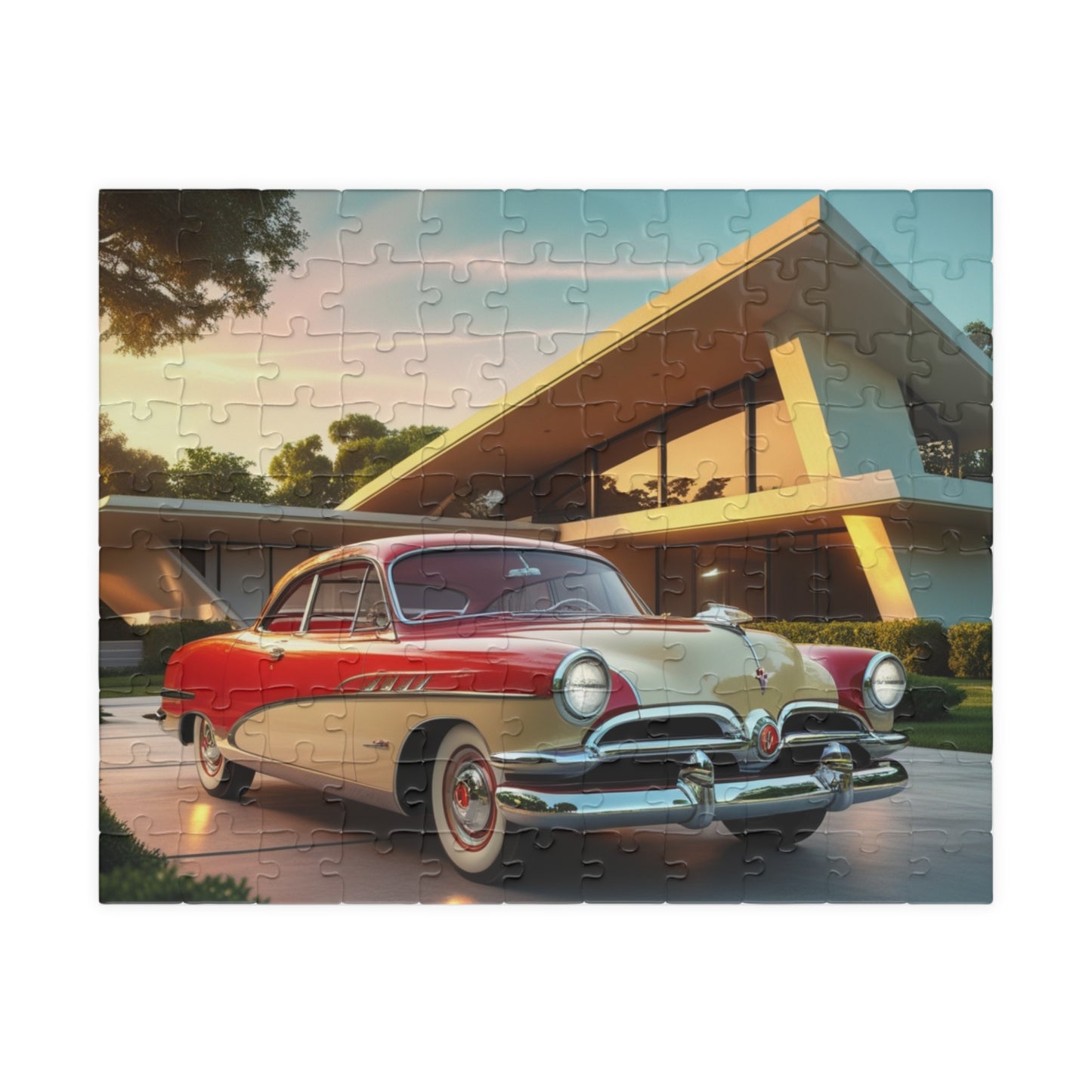 Vintage Car Jigsaw Puzzle, 1953 Manhattan, Classic Automobile Art 110 pcs (Horizontal) Puzzle The Puzzle Chest