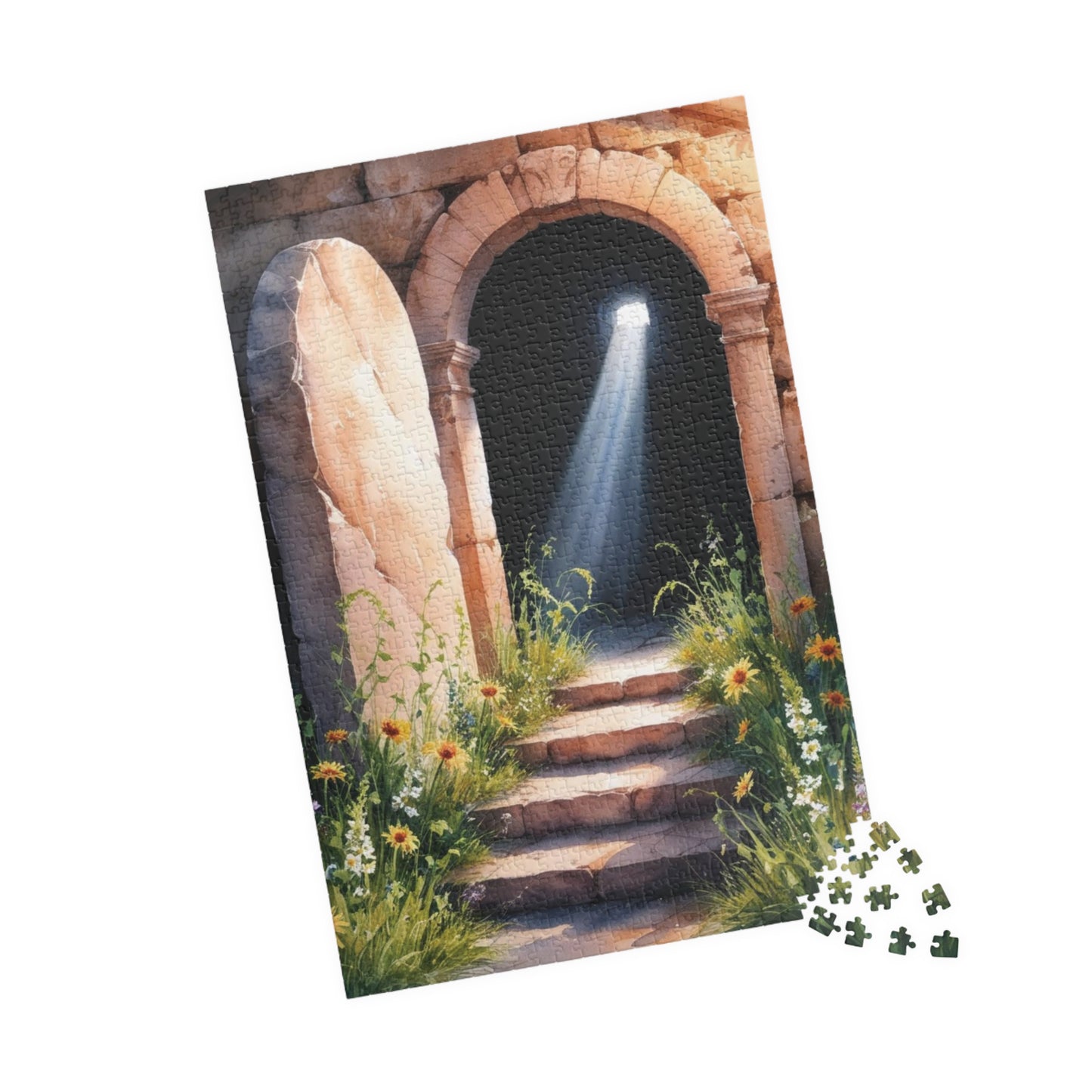 Religious Themed Puzzle, Bible Stone Tomb Puzzle, Christian Puzzle Enthusiasts, Easter Gift, Spiritual Jigsaw, Resurrection Scene Puzzle Puzzle The Puzzle Chest