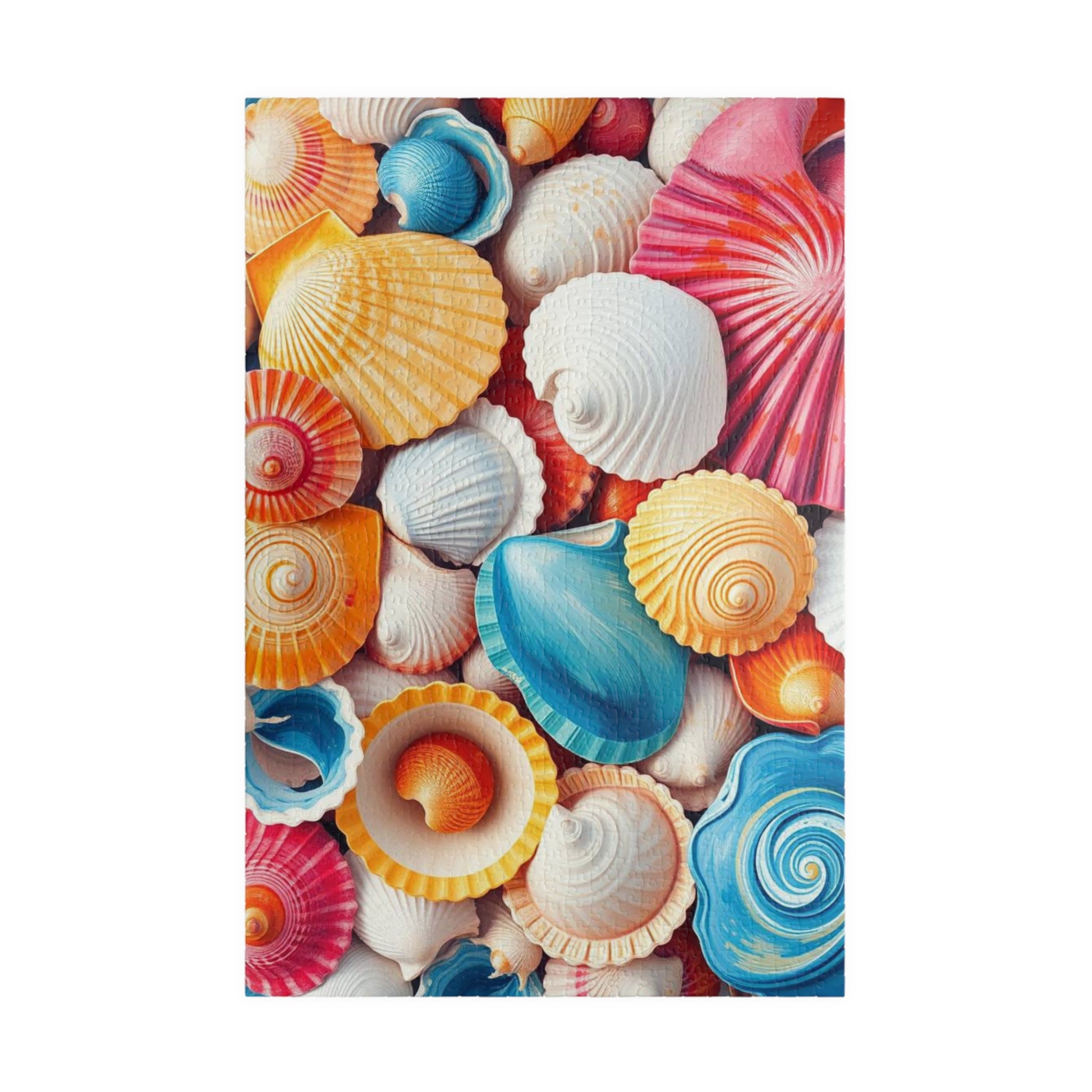 Chaotic Seashell Jigsaw Puzzle - Beach Themed Collage, Ideal for Family Game Nights, Creative Hobby, Holiday Birthday Gift for Ocean Lovers 1014 pcs (Vertical) Puzzle The Puzzle Chest