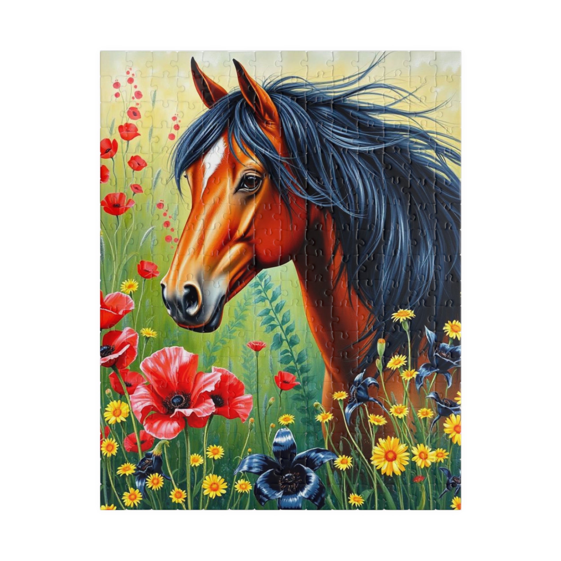Horse-Themed Puzzle, Colorful Equine Jigsaw Game for Adults and Teens, Friend Gift for Animal Lover, Family Night, Artful Home Entertainment 252 pcs (Vertical) Puzzle The Puzzle Chest
