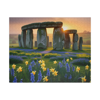 Stonehenge Sunrise Puzzle - 110, 252, 520, 1014-Piece, Famous European Landmark Jigsaw, Mind Game, Meditation Activity, Gift 520 pcs (Horizontal) Puzzle The Puzzle Chest