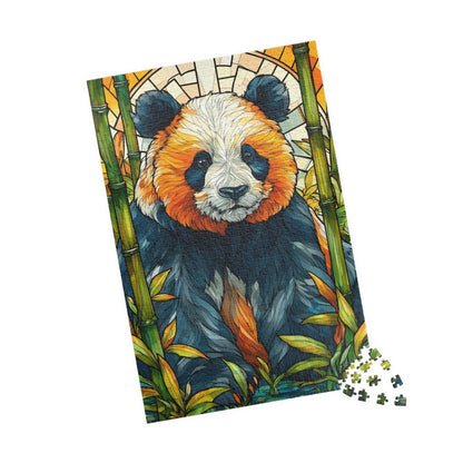 Stained Glass Style Red Panda Puzzle | Animal Jigsaw Puzzle 110-1014 Pieces 1014 pcs (Vertical) Puzzle The Puzzle Chest