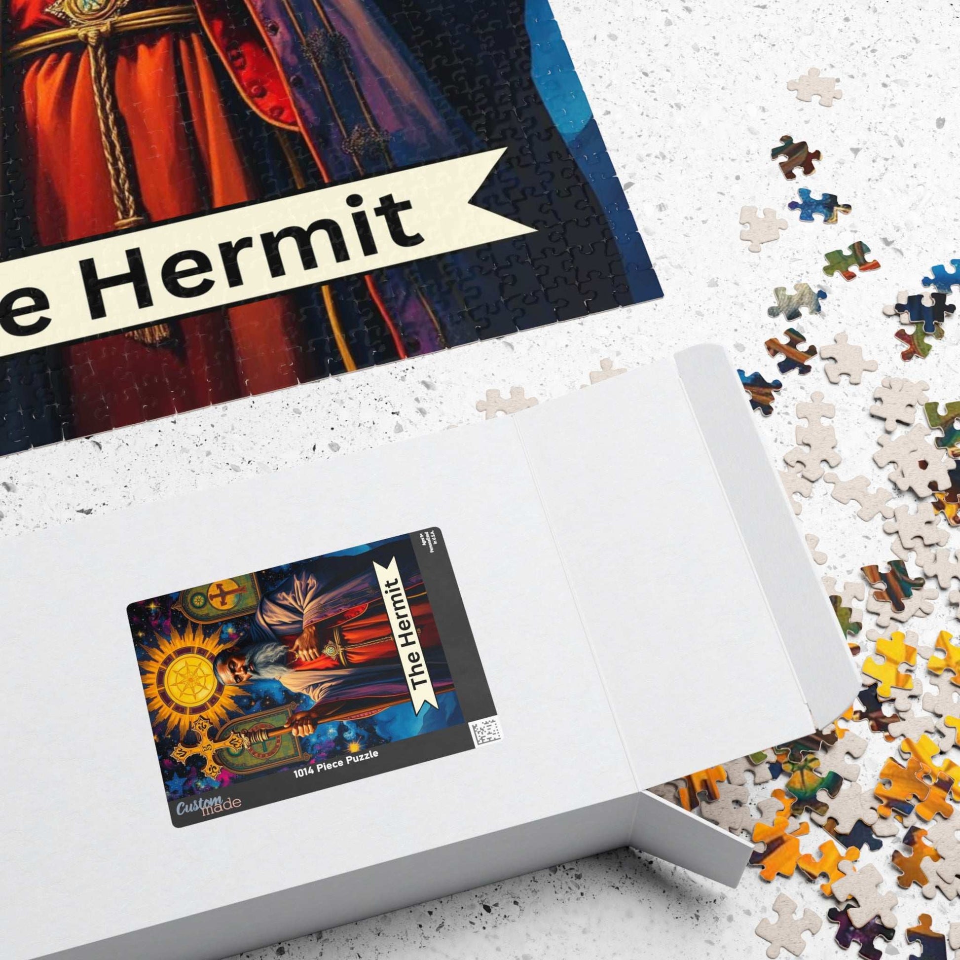 Mystical Hermit Puzzle - Tarot Card Style Art, Meditation Activity Holiday Birthday Gift for Puzzle Lovers, Mindfulness and Relaxation Puzzle The Puzzle Chest