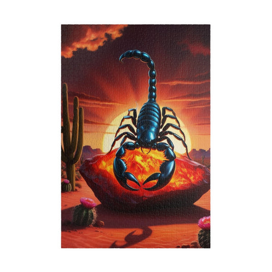Scorpion Art Puzzle - Scorpio Zodiac Sign Jigsaw Game, Nature Inspired Fun, Gifts for Puzzle Lover, Mindfulness Activity, Home Entertainment 1014 pcs (Vertical) Puzzle The Puzzle Chest