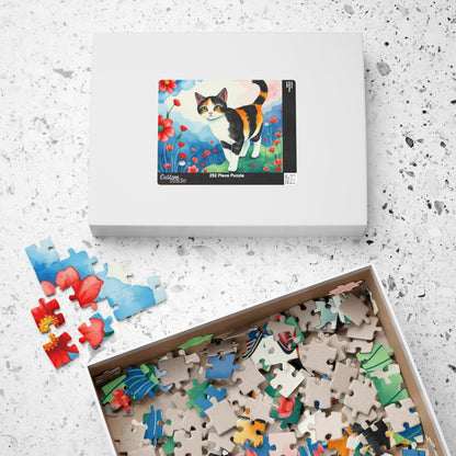 Whimsical Cat Puzzle, Cat Lover's Gift, Art Puzzle, Family Game Night, Indoor Activity, Cat Art Decoration Puzzle The Puzzle Chest