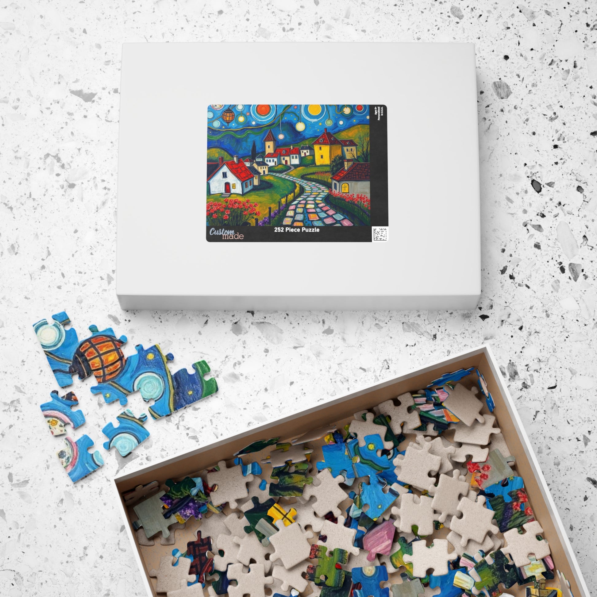 Whimsical Village Puzzle, 110, 252, 520, 1014-piece, Cozy Family Time Activity, Perfect Gift for Puzzle Lovers, Home Decor, Brain Teaser The Puzzle Chest