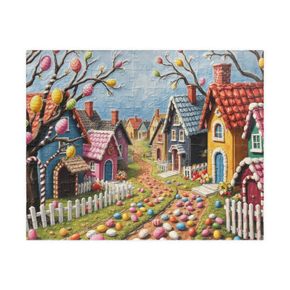 Easter Village Puzzle, Vibrant Spring Scene for Family Fun, 110-1014-Piece Jigsaw, Perfect for Holiday Gatherings, Gift Idea, Indoor Game 110 pcs (Horizontal) Puzzle The Puzzle Chest