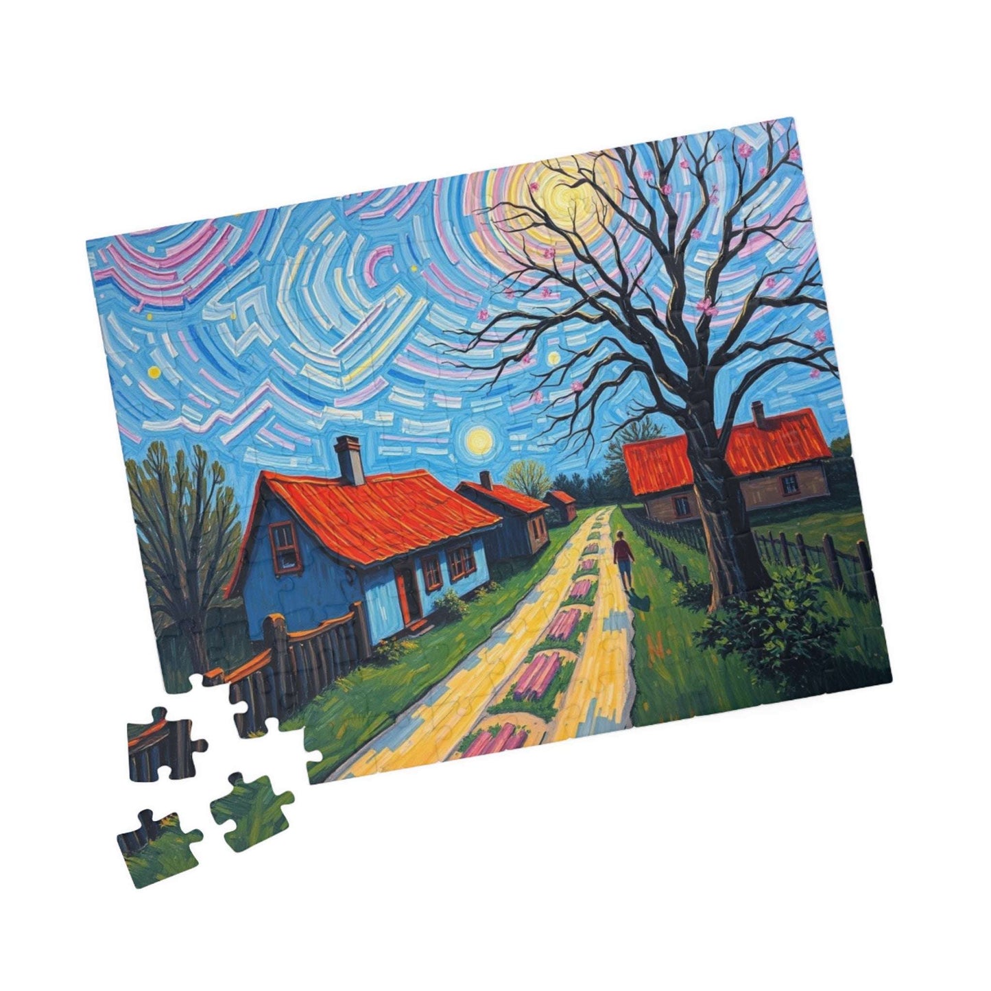 Vibrant Landscape Puzzle, Challenging Jigsaw Game, Stress Relief Activity, Family Game Night, Frameable Puzzle Artwork, Gift for Art Lovers Puzzle The Puzzle Chest