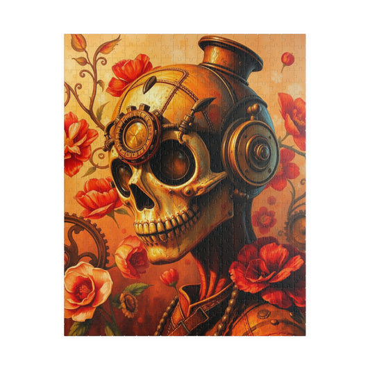Steampunk Skull Puzzle, 110-1014 Piece Unique Art Gift, Family Fun, Halloween Puzzle Decor, Home Entertainment, Puzzle Lover Brain Teaser 520 pcs (Vertical) Puzzle The Puzzle Chest