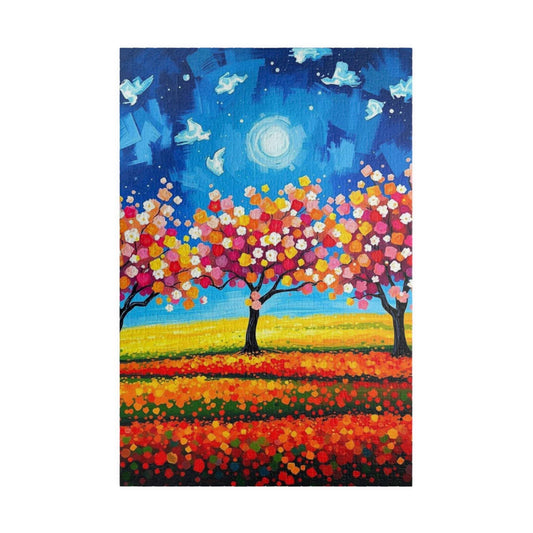Colorful Fall Trees Puzzle | 110, 252, 520, 1014-piece Autumn Landscape Jigsaw | Best Gift for Nature Lovers, Puzzle Enthusiasts, Family Fun 1014 pcs (Vertical) Puzzle The Puzzle Chest