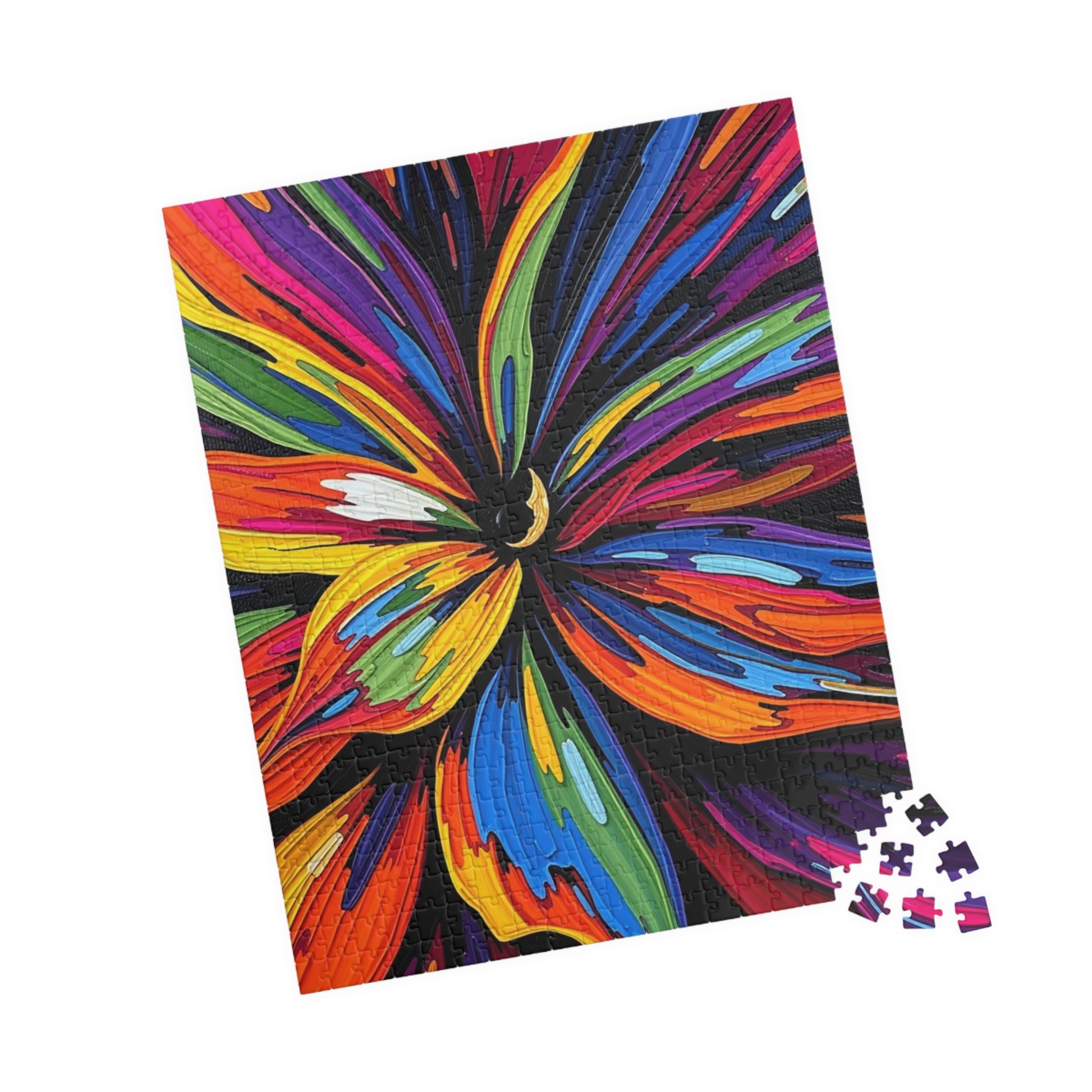 Close-up Abstract Flower Jigsaw Puzzle - Colorful Floral Art Puzzle The Puzzle Chest
