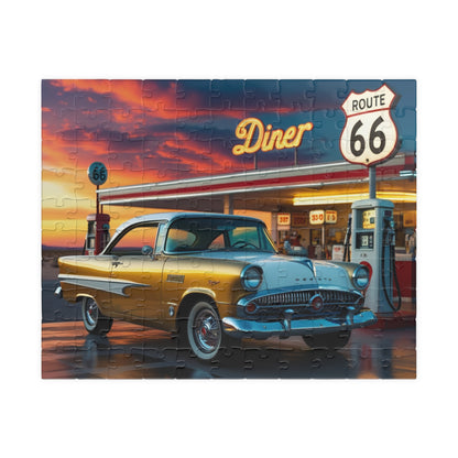 Vintage Car Puzzle - Classic 1959 Adventurer, Nostalgic Auto Scene 110 pcs (Horizontal) Puzzle The Puzzle Chest