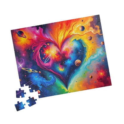 Celestial Love Jigsaw Puzzle, Pride Galaxy Puzzle, Cosmic Heart Puzzle, LGBTQ+ Puzzle Puzzle The Puzzle Chest