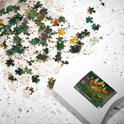 Rustic Wildflower Jigsaw Puzzle - Peaceful Meadow Floral Garden, Nature Inspired Game for Family Night, Nature Lovers, Gifts, Brain Teaser