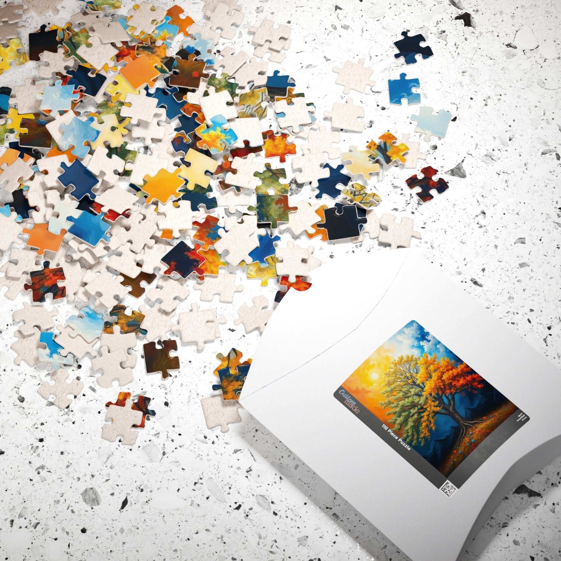 Vibrant Seasonal Tree Puzzle, Landscape Jigsaw Puzzle for Family Activity or Solo Fun, Nature Lovers Gift for Friends Puzzle The Puzzle Chest