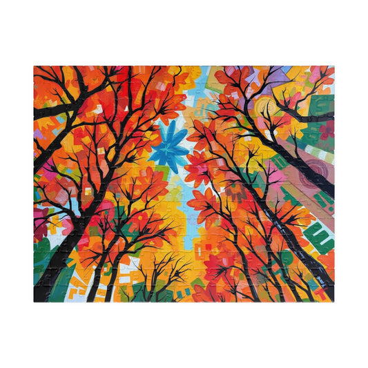 Autumn Forest Puzzle | 110-1014 pieces | Fall Decor, Family Activity, Home Gift, Nature Lover, Cozy Nights 252 pcs (Horizontal) Puzzle The Puzzle Chest