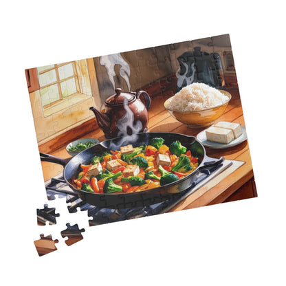 Cozy Kitchen Scene Jigsaw Puzzle, Food Lover Gift for Friend Cooking Enthusiast, Indoor Activity, Family Game Night, Holiday Present Puzzle The Puzzle Chest