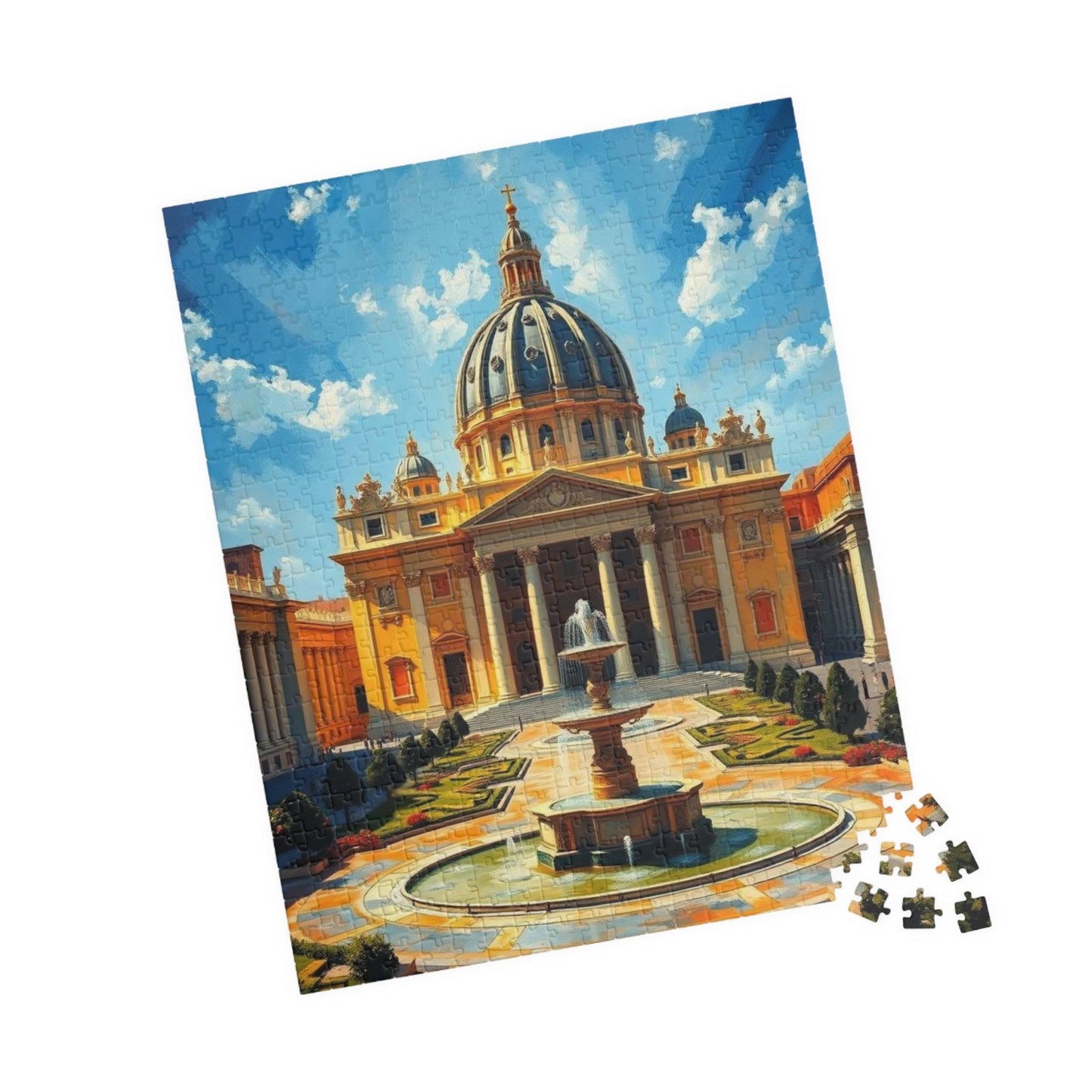 St. Peter’s Basilica Puzzle – Jigsaw of Vatican Landmark, Dome and Colonnades, Architecture 520 pcs (Vertical) Puzzle The Puzzle Chest
