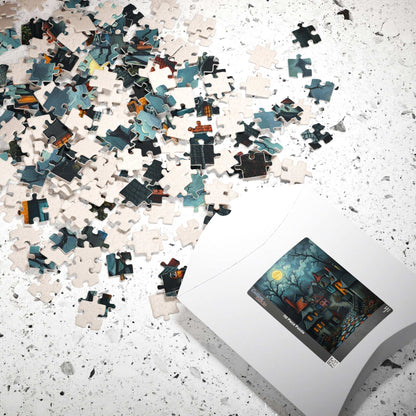 Mystical Night Village Puzzle: Enchanting Town Jigsaw Game Puzzle The Puzzle Chest