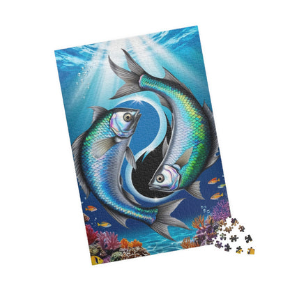 Ying Yang Fish Puzzle, 110-1014 Piece Pisces Zodiac Sign Jigsaw, Mindfulness Activity Gift for Fish Lovers, Family Game Night, Brain Teaser Puzzle The Puzzle Chest
