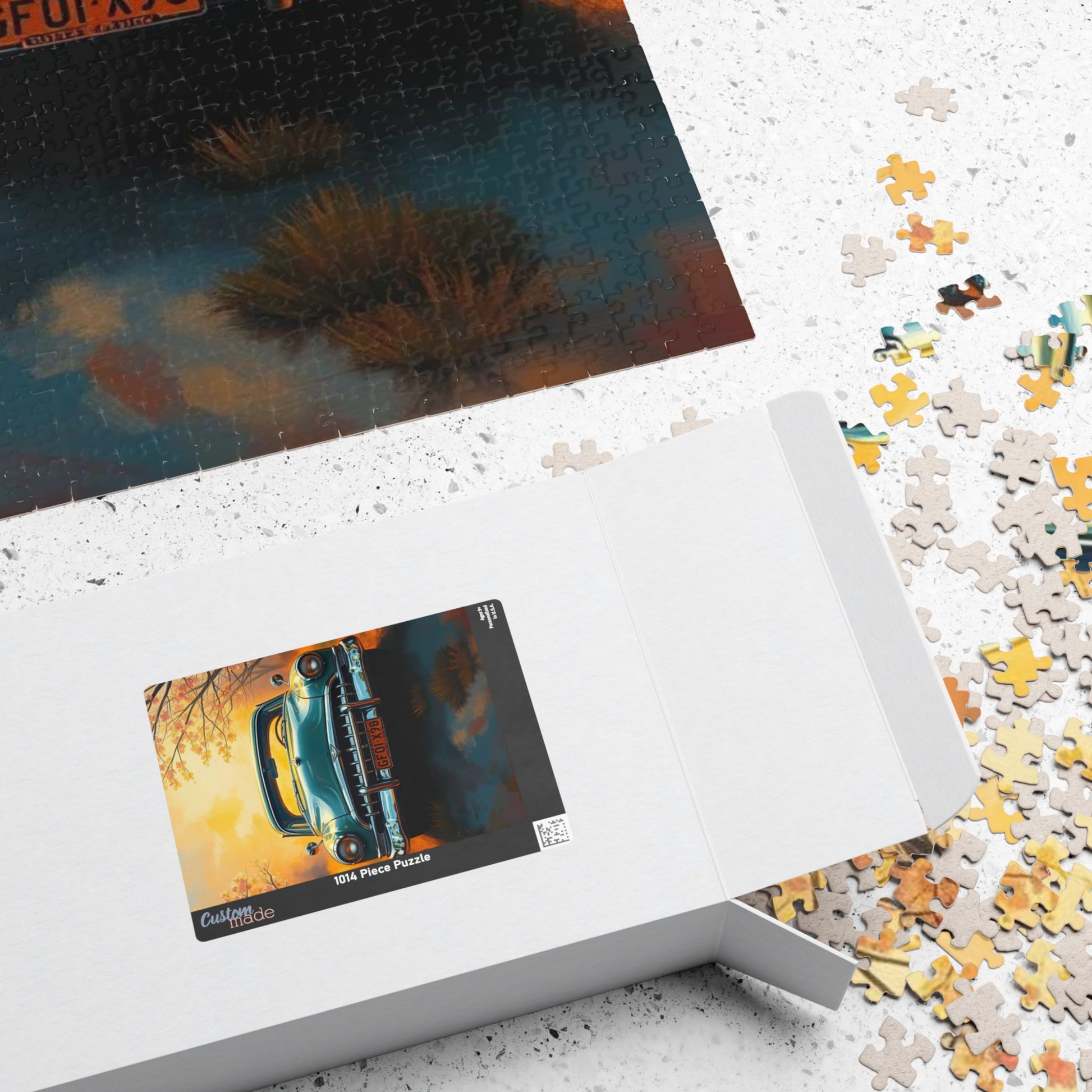 Fall Vintage Car Puzzle - 110, 252, 520, 1014-piece, Nostalgic Autumn Jigsaw for Car Lovers, Gift for Father's Day, Family Game Night Puzzle The Puzzle Chest