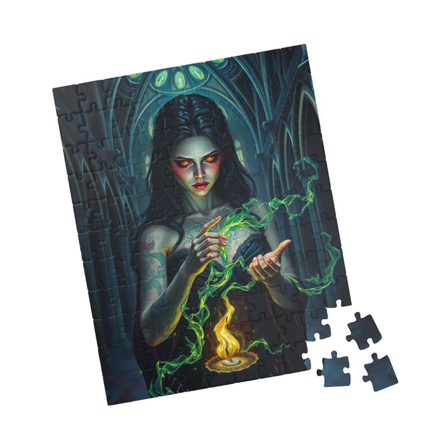 Mystical Sorceress Puzzle | Enchanted Fantasy Dark Art Jigsaw Game | Perfect Gift for Halloween, Puzzle Lovers, Home Decor and Collectors Puzzle The Puzzle Chest